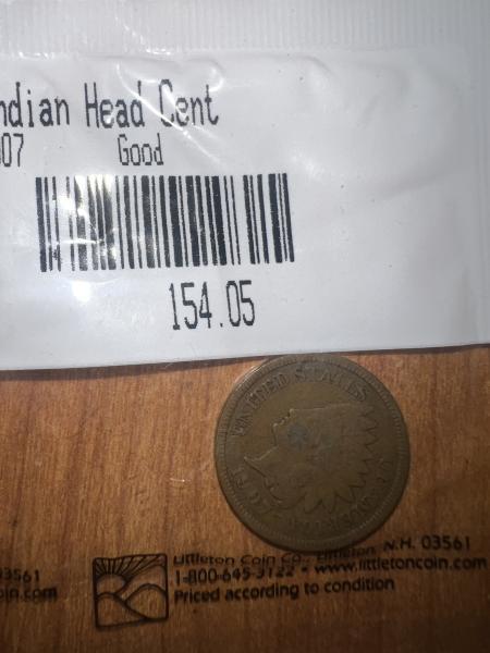 1907 Indian head cent