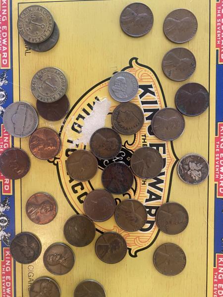 There’s a lot! 4 1944 coins.