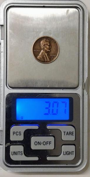 1956-D Wheat Penny - 3.07 weight