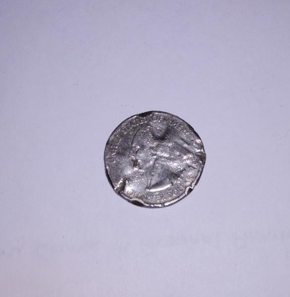 Missouri 2003 Quarter with clipped planchet, finger feeder&hellip;