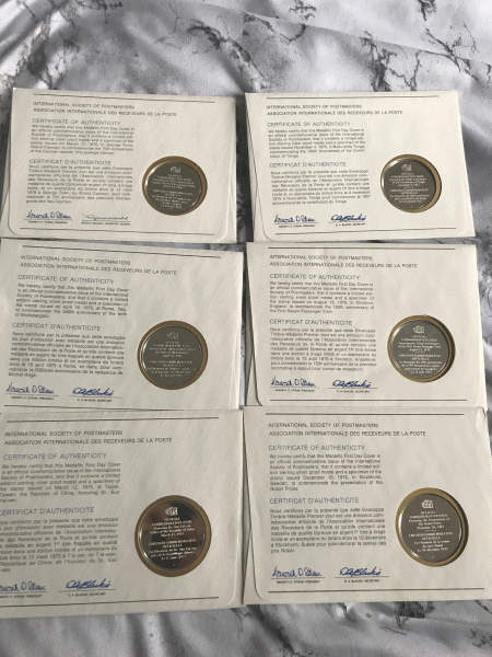 I have six International Society Of Postmasters Offical Commemorative Issue,&hellip;