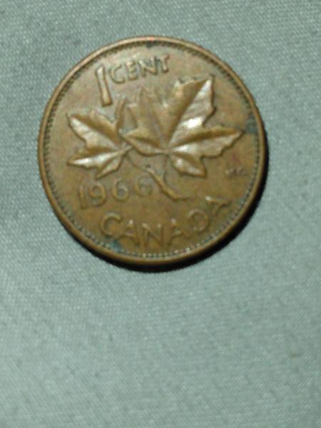 1966 Canada 1cent Elizabeth