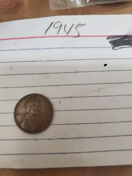 1945 wheat penny no mint