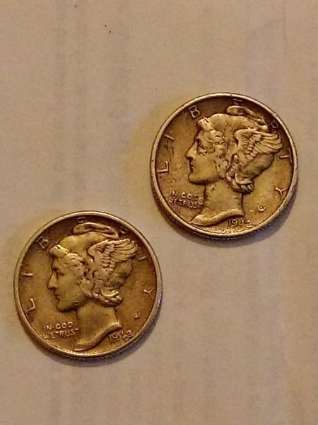 1942 mercury dimes. Have a pair. Maybe a…