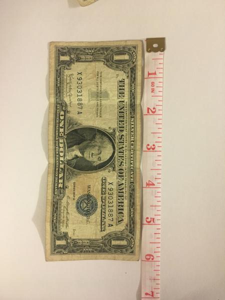 Silver certificate 1057 B series. I believe it…