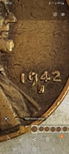 1942 wheat penny. The mint is a square…