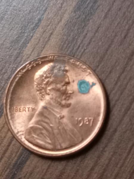 One 1987 error penny