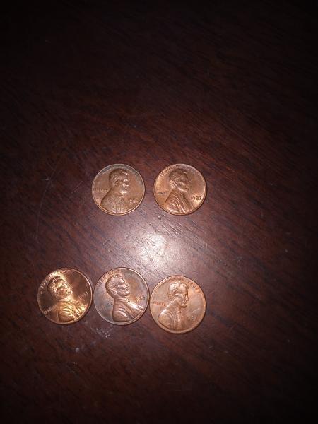 I have 2 1982 pennies and 3 1983…