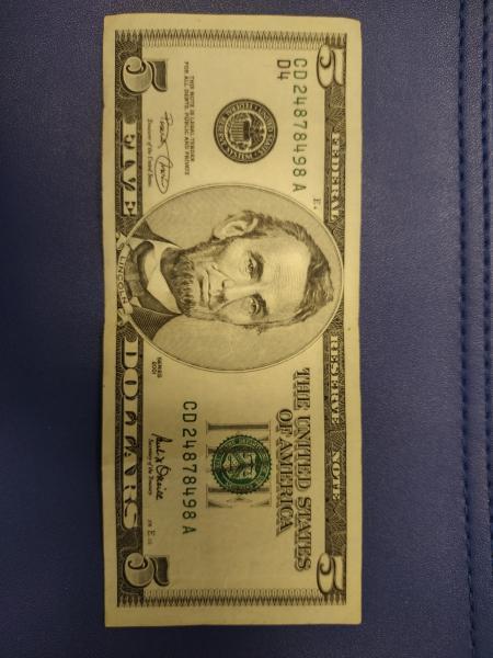 Curious about this $5 bill that looks like it has&hellip;