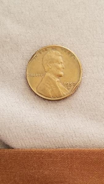1957D Lincoln cent