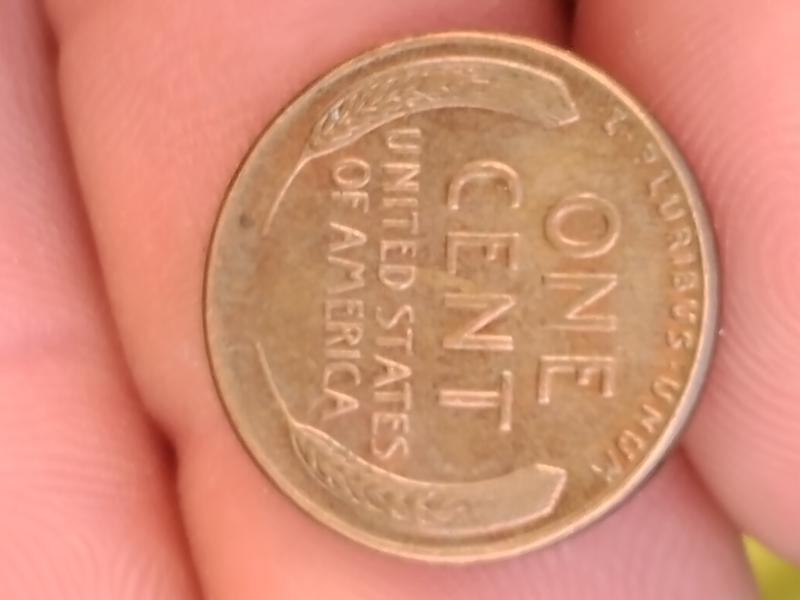 1958 wheat cent ,no mint mark , error…