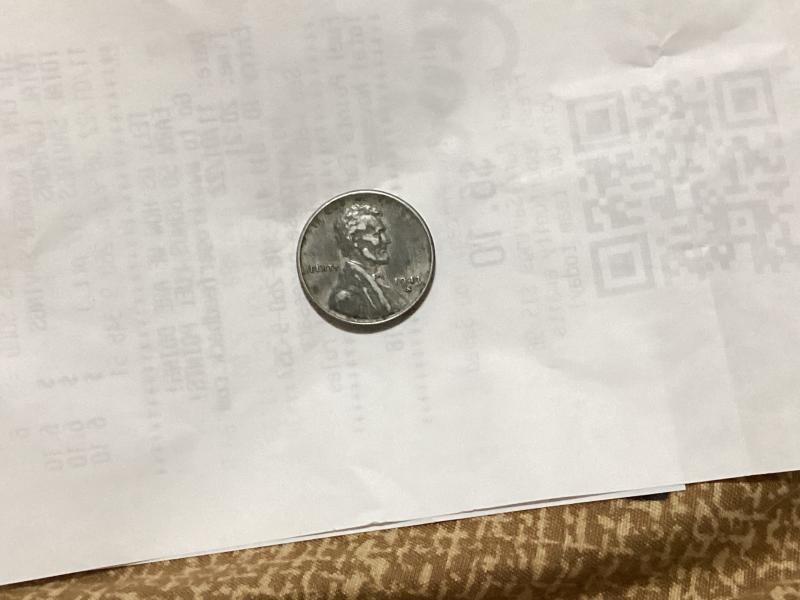 A sliver 1943 pennie with the error on…