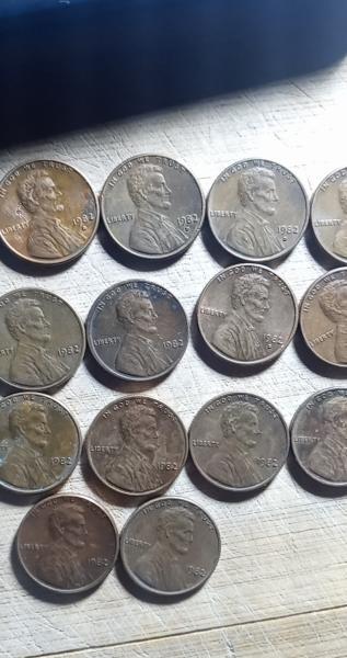 1982 copper pennys each is 3.1 grams i&hellip;