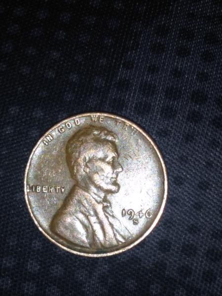 1946 s wheat penny. S is inverted missing…