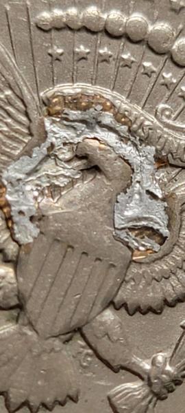 1972 D Half dollar with error on the…