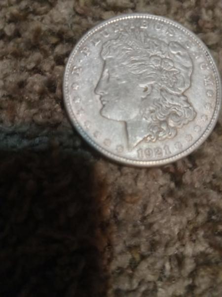 1921 Morgan silver dollar