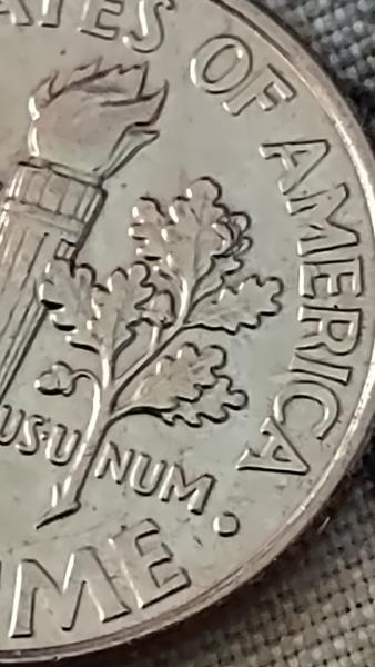 Dime and nickel...error on oak leaf and the&hellip;