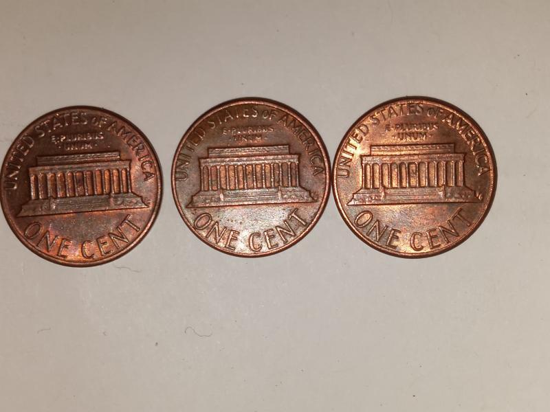 3 1982 D small date pennies all three…