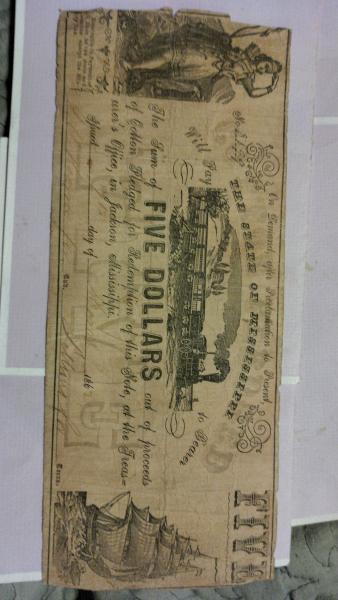 March 7 ,1862 State of Mississippi 5 dollar&hellip;