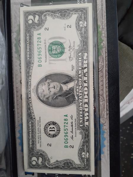 I'm wondering how much is this 2 dollar bill worth