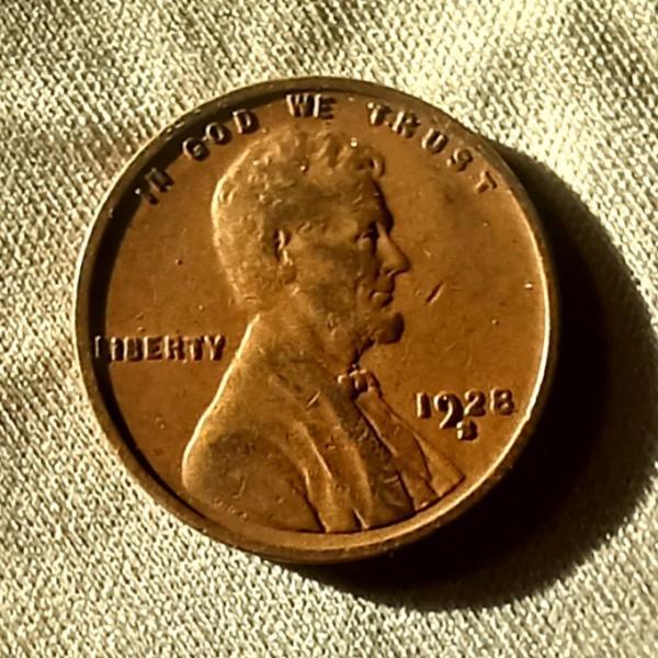 1928-S lincoln wheat penny capsule kept, also do…