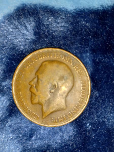 Old coins 1912 One Penny Georgivs Coin 1917…