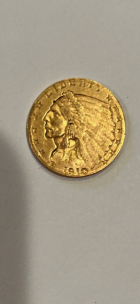 1910 $2 1/2 gold coin