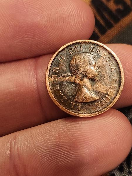 1964 Canadian Penny. Error/ misprint across the front…