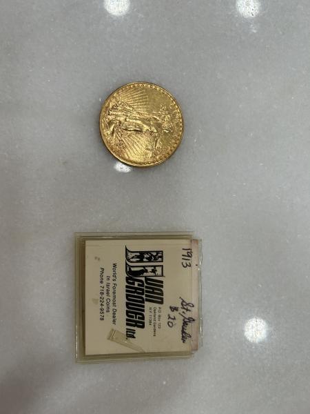Circulated 1913 st gaudens $20 gold coin. Appraisal…