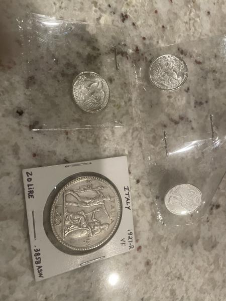 1 q ty 20 lira Italian coin, silver.…