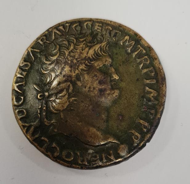 front (head side); lettering - NEROCLAY O CAESAR AV ??E??MTRPIMTPP&hellip;