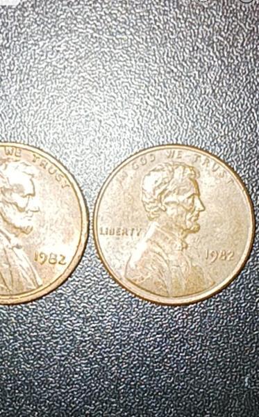 1982 no mint small date penny that weighs 3.1 grams