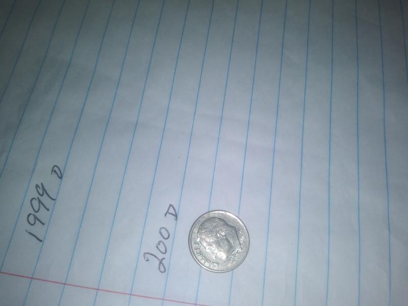 Dime that only has three numbers for date