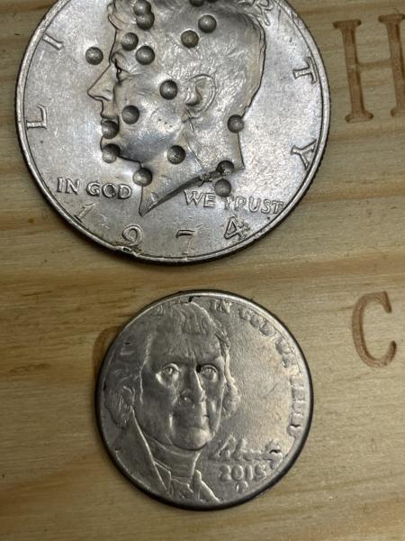 weird looking half dollar,and a Nickel ,are they&hellip;