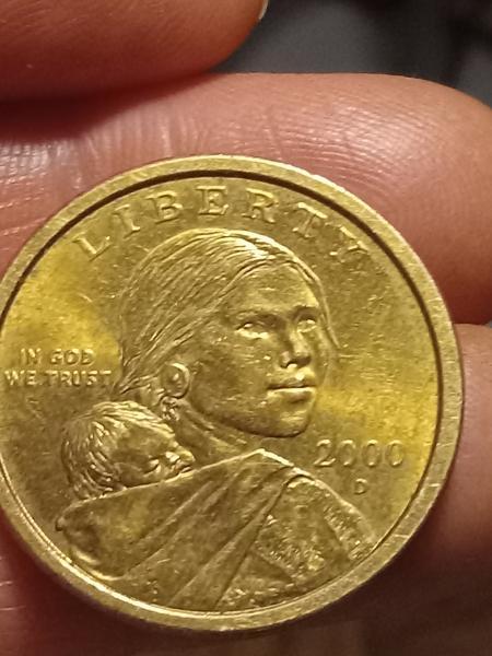 A coin2000 D Sacagawea with edge writing on&hellip;