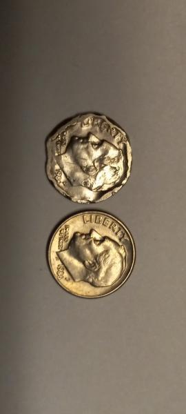 1986 P Roosevelt dime mint error