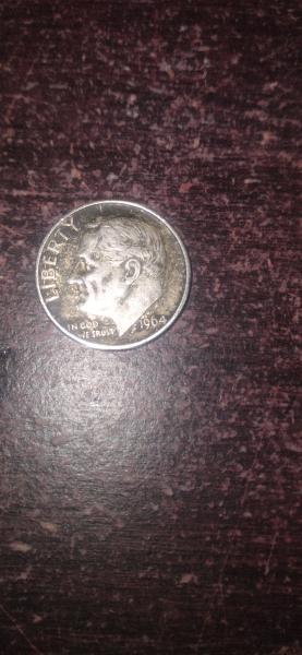1964 no mint mark dime weighting 2.4 grams