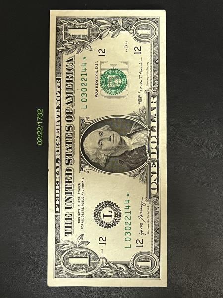Hi, was curious about this $1 star note, Washington bday&hellip;