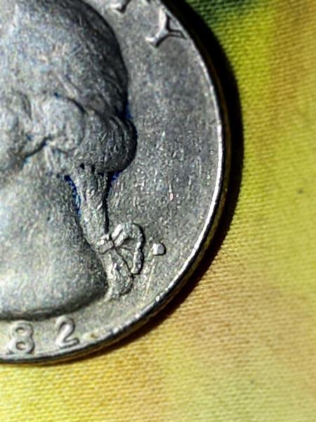 1982 Error Quarter *Double stamped "In God We…