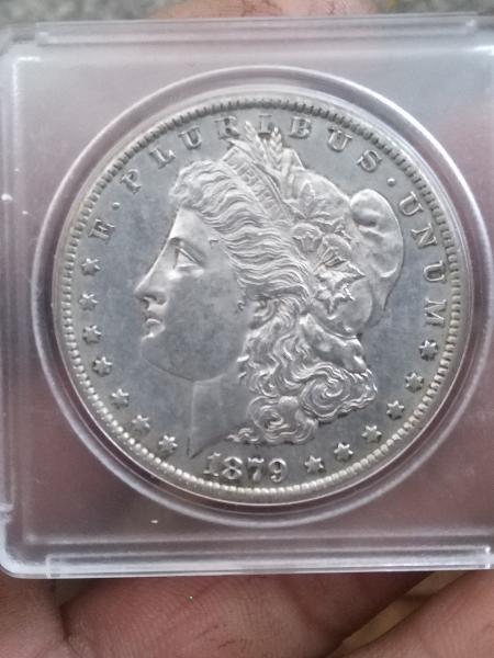 1879 silver Morgan dollar