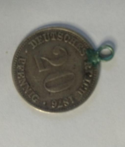 20 Pfennig 1876 E 1,6 cm on each…