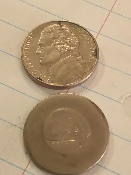 Mint error nickle blank planchet