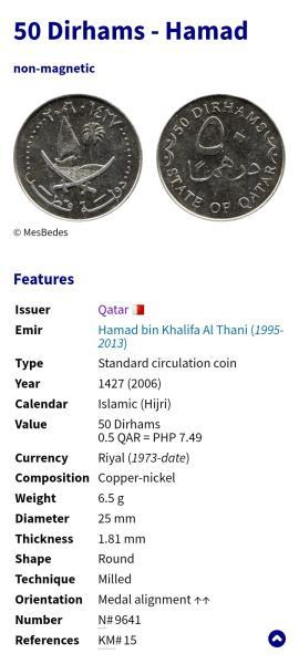 50 Dirhams - Hamad 1427(2006)
