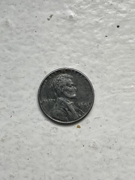 Silver penny from 1943