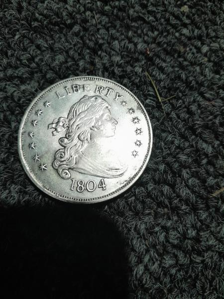 1804 silver dollar 4.9gm 1865 Washington dollar real&hellip;
