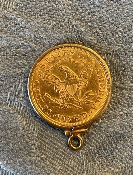 1882 US $5 gold coin