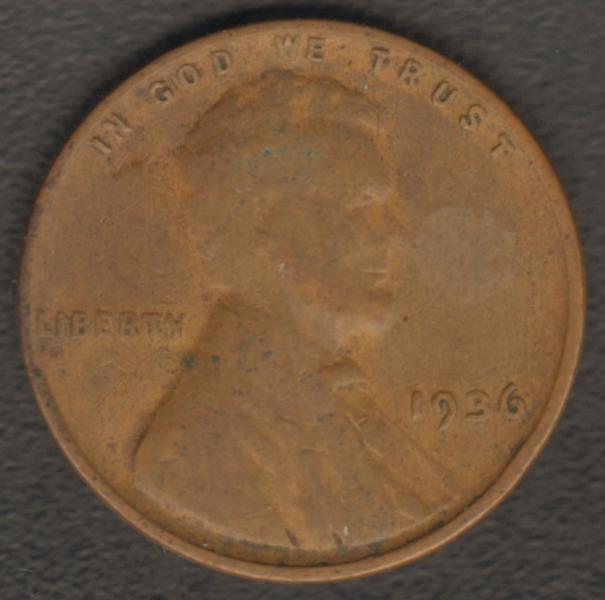 1936 penny no mint