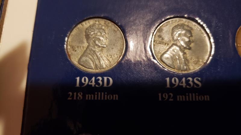 1943, 1943D, 1943S steel 1cent 1958, 1958D 2009…