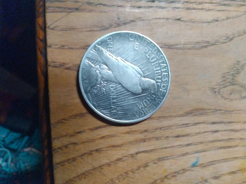1922 D Silver Peace Dollar The word "TRUST" IS SPELLED&hellip;