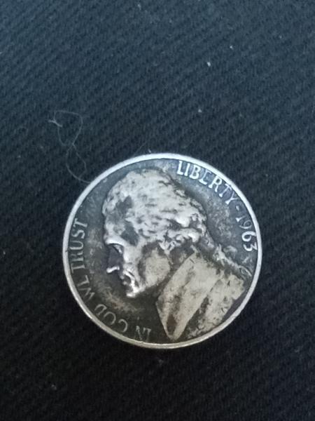 1963 no mint black beauty error nickel